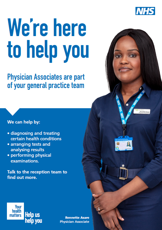 physician associates are now working with us